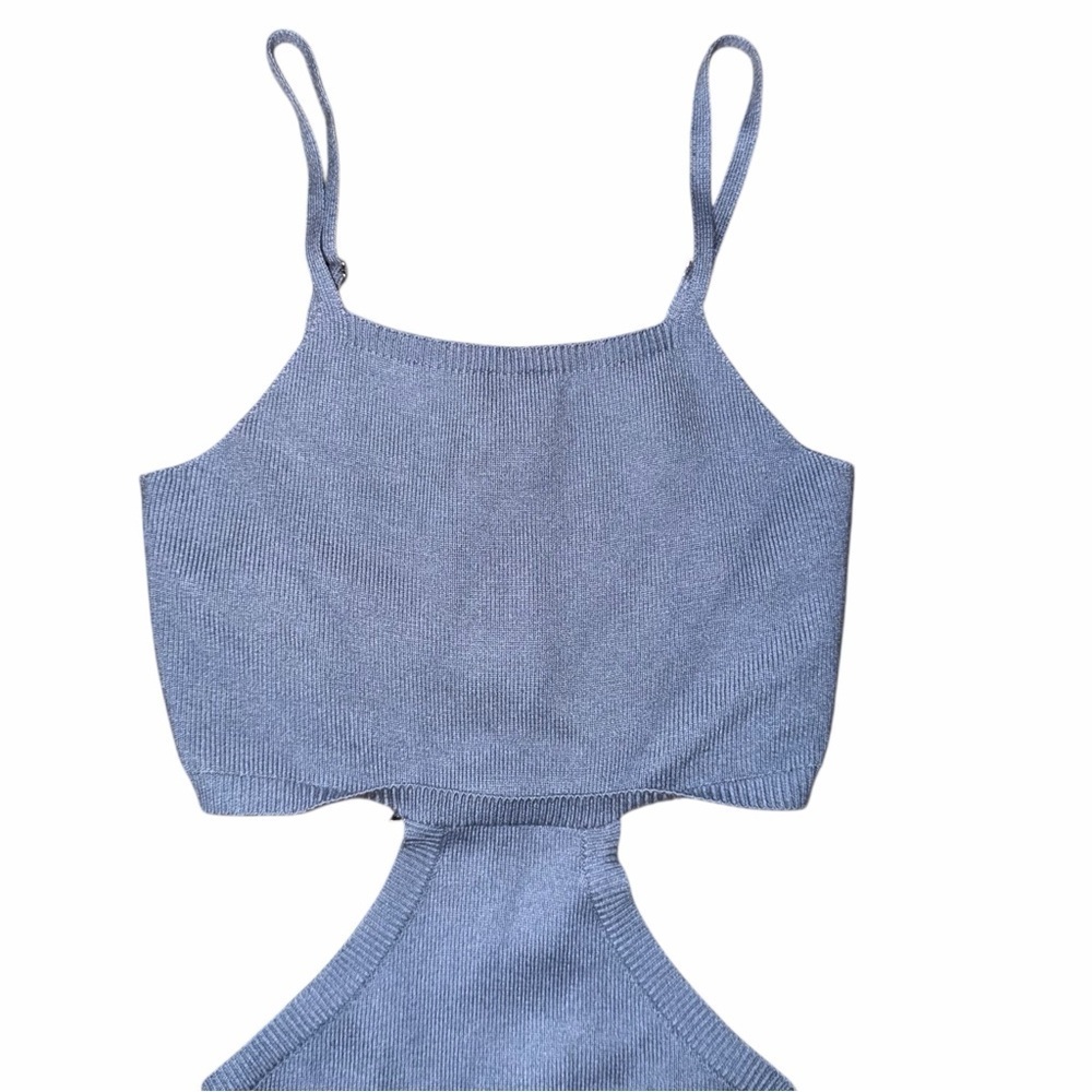 Mable Blue Cutout Midi Dress Medium - Picture 4 of 7